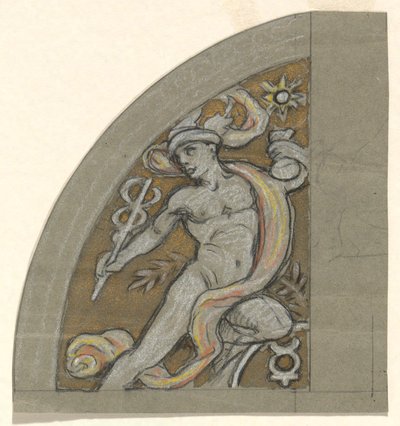 Studie voor Mercurius door Elihu Vedder