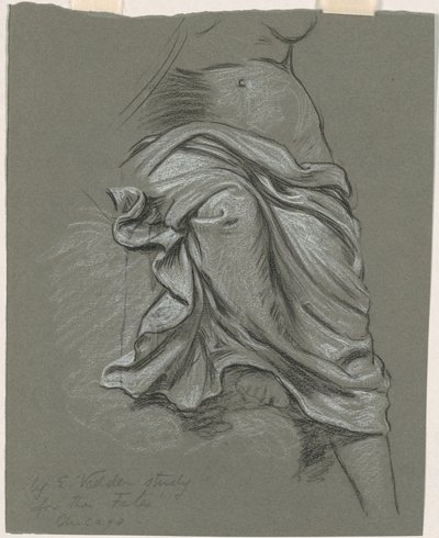 Studie voor "De lotsbestemmingen verzamelen de sterren" door Elihu Vedder