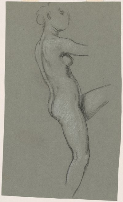 Studie voor "De Schikgodinnen die de Sterren Verzamelen" door Elihu Vedder