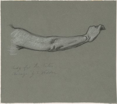 Studie voor "De lotsbestemmingen verzamelen de sterren" door Elihu Vedder