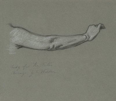 Studie voor De Schikgodinnen die de sterren verzamelen, 1884-1887 door Elihu Vedder