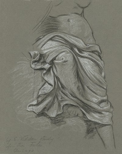 Studie voor De Schikgodinnen die de Sterren Verzamelen, 1884-1887 door Elihu Vedder