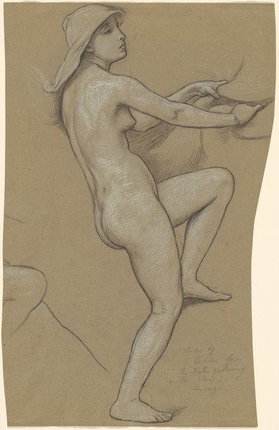 Studie voor De Schikgodinnen die de Sterren Verzamelen door Elihu Vedder