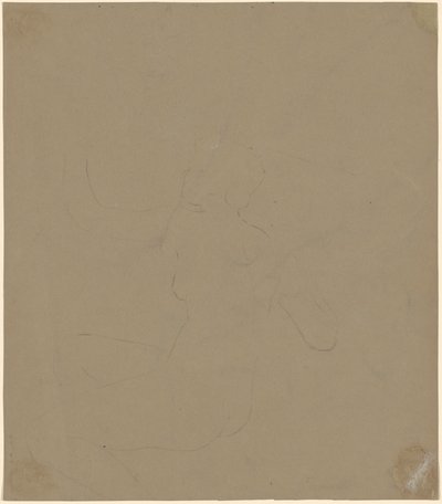Studie van een vrouwelijk naakt, 1892 door Elihu Vedder