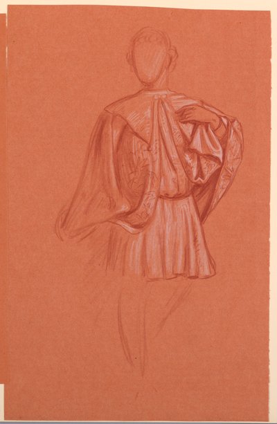 Studie van een Gekostumeerd Figuur door Elihu Vedder