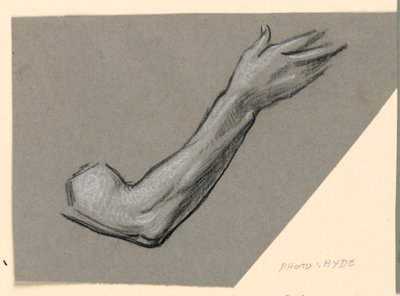 Studie van arm door Elihu Vedder