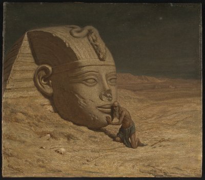 De Vragensteller van de Sfinx door Elihu Vedder