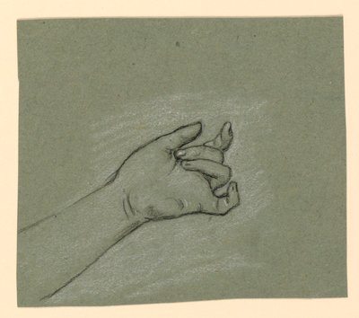 Studie van pols en linkerhand door Elihu Vedder