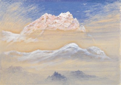 Bergzicht: Deel van de Terglon Alpenketen gezien vanuit de buurt van Rudmannsdorf, Italië door Elijah Walton