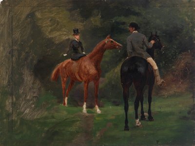 Figuren te paard door Eliphalet Fraser Andrews