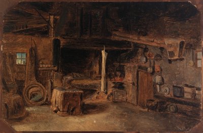 Interieur van een smederij door Eliphalet Fraser Andrews