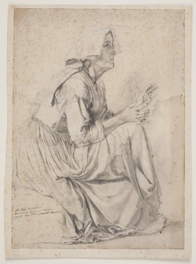1e studie voor het schilderij met de vrouwen bij de fontein in A. door Elisabeth Jerichau Baumann