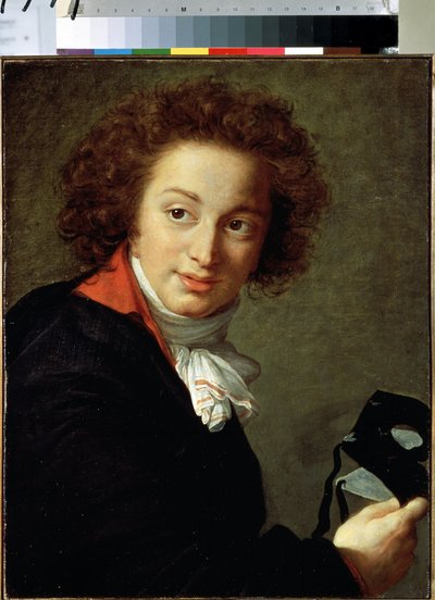 Portret van graaf Grigory Chernyshov met een masker door Elisabeth Louise Vigee Lebrun