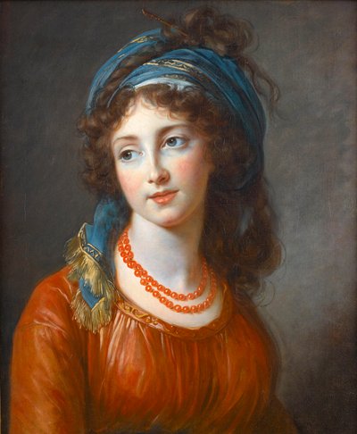 Portret van Aglae de Gramont, geboren de Polignac door Elisabeth Louise Vigee Lebrun