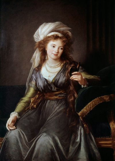 Portret van gravin Catherine Vassilievna Skavronskaia (1761-1829), ere-dame van Catharina II, nicht en minnares van Potemkin door Elisabeth Louise Vigee Lebrun
