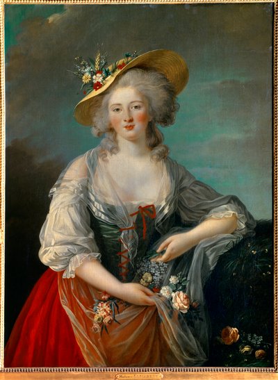 Portret van Elisabeth Philippine Marie Helene van Frankrijk, bekend als Madame Elisabeth (1764-1794) door Elisabeth Louise Vigee Lebrun