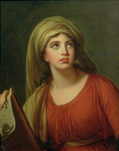 Portret van Emma Hart (ca. 1765-1815) later Lady Hamilton, als een Sibyl, ca. 1792 door Elisabeth Louise Vigee Lebrun