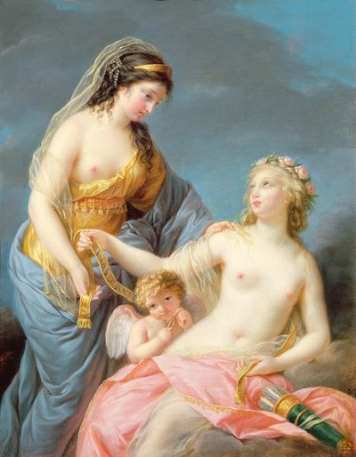 Portret van Emma Hart als een Sibylle door Elisabeth Louise Vigee Lebrun