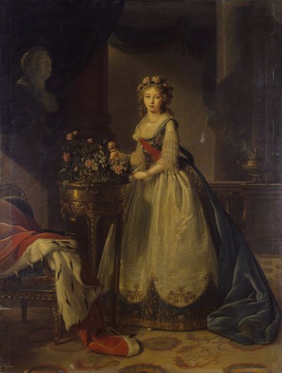 Portret van keizerin Elizabeth Alexeievna, prinses Louise van Baden 1779-1826, 1795 door Elisabeth Louise Vigee Lebrun
