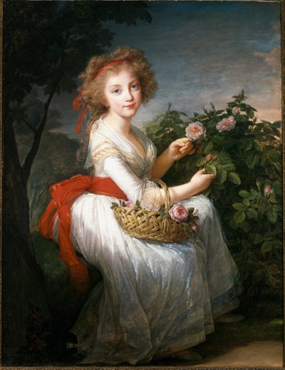 Portret van Maria Christina van Napels en Sicilië, ca. 1790 door Elisabeth Louise Vigee Lebrun