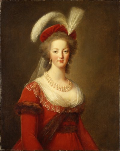 Portret van Marie Antoinette, koningin van Frankrijk door Elisabeth Louise Vigee Lebrun