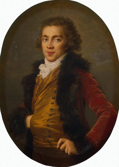 Portret van Prins Grigory Alexandrovich Stroganov 1770-1857, 1793 door Elisabeth Louise Vigee Lebrun