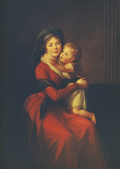 Portret van prinses Alexandra Golitsyna met haar zoon Pyotr, 1794 door Elisabeth Louise Vigee Lebrun