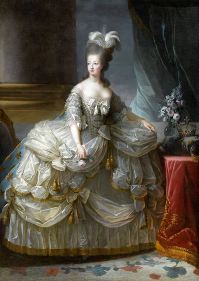 Portret van koningin Marie Antoinette van Frankrijk 1755-1793 door Elisabeth Louise Vigee Lebrun