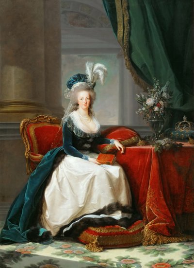 Portret van koningin Marie Antoinette van Frankrijk 1755-1793, ca. 1788 door Elisabeth Louise Vigee Lebrun