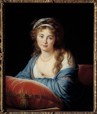 Portret van de Gravin Catherine Vassilievna Skavronskaia (1761-1829) Dame van Eer van Catharina II van Rusland door Elisabeth Louise Vigee Lebrun