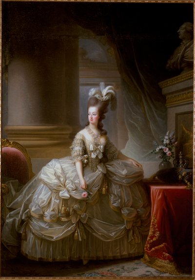 Portret van de Koningin van Frankrijk Marie Antoinette door Elisabeth Louise Vigee Lebrun