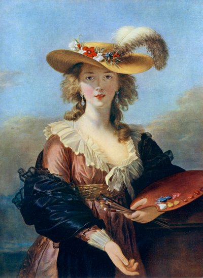 Zelfportret met strohoed, ca. 1782, 1912 door Elisabeth Louise Vigee Lebrun