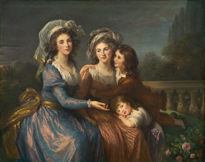 De markiezin de Pezay en de markiezin de Rougé met haar zonen Alexis en Adrien, 1787 door Elisabeth Louise Vigee Lebrun