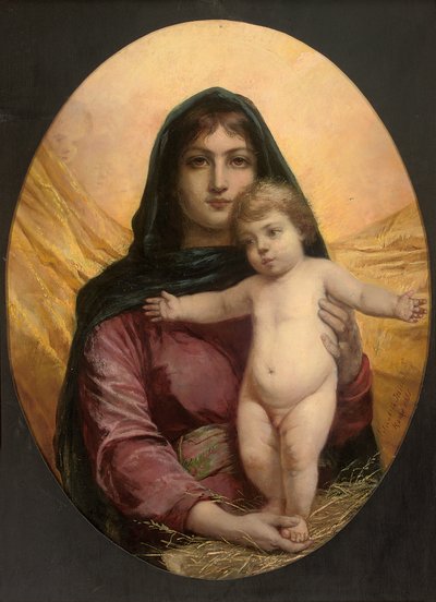 De Madonna en het kind, 1881 door Elisabeth Maria Anna Jerichau Baumann