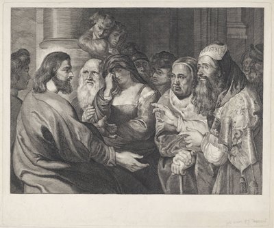 Christus en de overspelige vrouw door Elisabeth Marie Simons