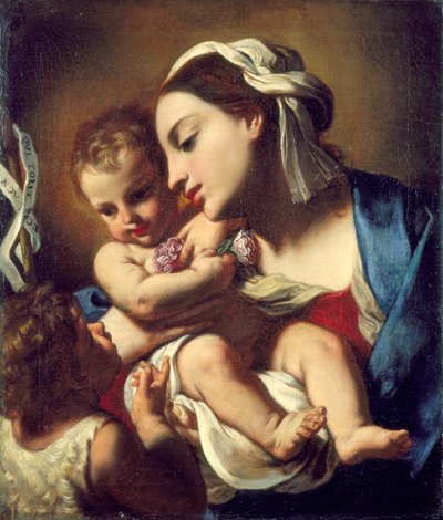 Madonna en kind met de jonge Sint Jan door Elisabetta Sirani