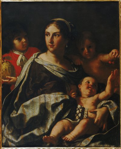Portret van Anna Maria Ranuzzi als Allegorie van Liefdadigheid door Elisabetta Sirani