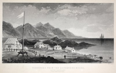 Fiskenaes vanuit het Gouverneurshuis, illustratie uit 