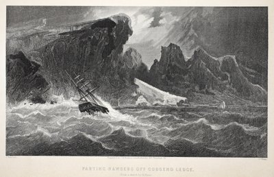 Afscheid van Trossen bij Godsend Ledge, illustratie uit De tweede Grinnell Expeditie op Zoek naar Sir John Franklin, 1856 door Elisha Kane