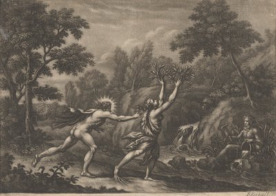 Apollo en Daphne door Elisha Kirkall