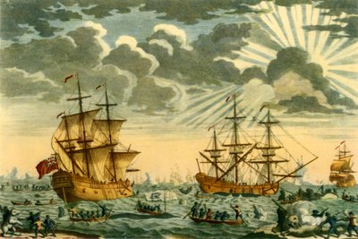 Walvis- of Groenlandse Visserij, 1720, 1946 door Elisha Kirkall