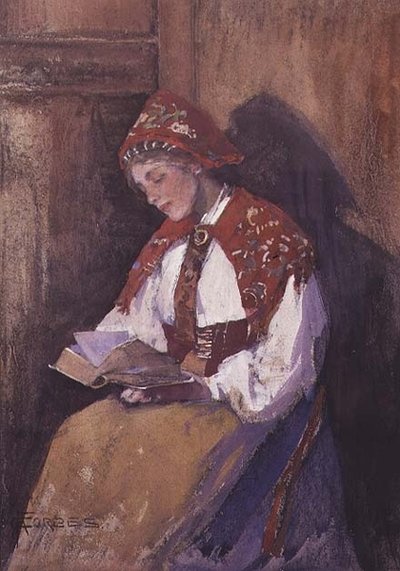 Dame die Leest door Elizabeth Adela Stanhope Forbes
