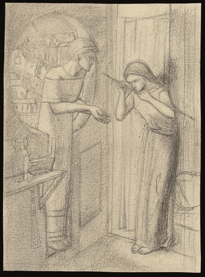Clerk Saunders door Elizabeth Eleanor (1834 62) Siddal