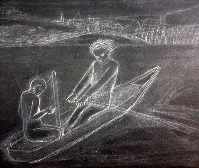 De Roeiboot door Elizabeth Eleanor Siddal