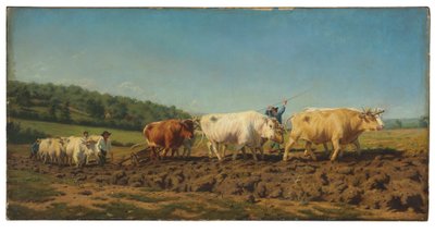 Ploegen in de Nivernais (ook wel De Eerste Bemesting genoemd) door Elizabeth Jane Gardner Bouguereau