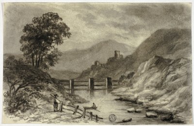 Bergstroom met boot door Elizabeth Murray
