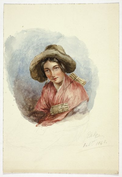 Portret van een boerin door Elizabeth Murray
