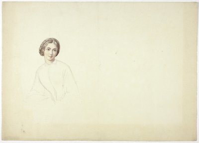 Studie voor vrouwelijk portret door Elizabeth Murray