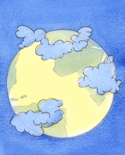 Een dichte wolk lijkt die delen van de aarde te bedekken waar oorlog is, die veel mensen van God afsnijdt door Elizabeth Wang
