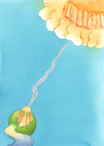 Een leven van genade op aarde is als een goed verlichte berg van waaruit er een ladder naar de hemel is. Zonder genade is het gemakkelijk om af te dwalen naar de brede weg die naar de hel leidt door Elizabeth Wang